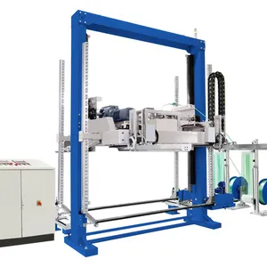 DOUBLE HEADED DOUBLE THREADING STRAPPING MACHINE