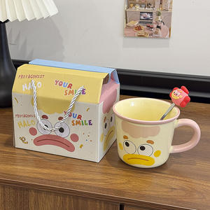 Taza de Cerámica con Diseño de Payaso, con Asa y Cuchara, Diseño Animado para Regalos, Primavera 2025 - Product Image 4