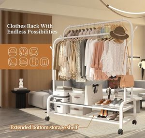 Boutique tùy chỉnh kim loại vải sàn móc áo may mặc giá Heavy Duty đường sắt bán lẻ quần áo Rack hiển thị - Product Image 1