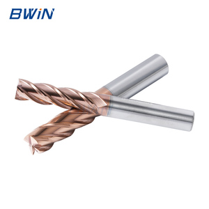 Vendedores chinos HRC55 4 flautas Titanio Mejor carburo sólido CNC Endmill KG Precio Metal duro <span class=keywords><strong>Fresa</strong></span> superior - Product Image 3