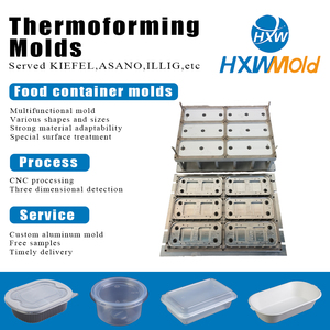 3 ngăn PLA nhựa dùng một lần thực phẩm thủy tinh container tấm sản xuất làm khuôn ăn trưa món ăn trammold - Product Image 2