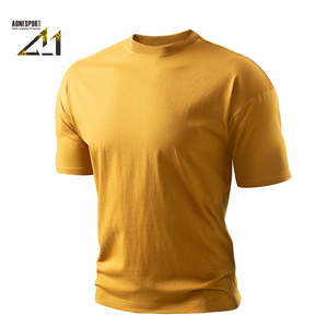 T-shirts personnalisés à manches courtes pour hommes, streetwear vierge, haute qualité, 100 % coton épais, col ras du cou oversize pour hommes - Product Image 5