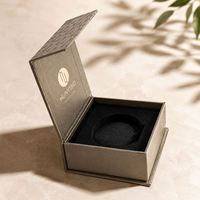 Boîte cadeau magnétique personnalisée pour l'électronique intelligente, montre connectée et papier noir