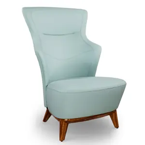 세련된 디자인 커피 레저 가죽 의자 호텔 공간 라운지 의자 하이 백