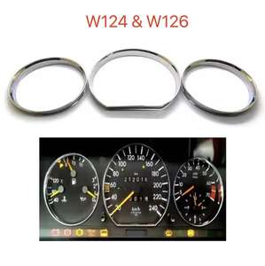 Nieuwe populaire auto dashboard meter chromen <span class=keywords><strong>ring</strong></span> trim hoge kwaliteit voor Mercedes W210 W140 W124 W126 W163 E S ML Klasse accessoires - Product Image 2