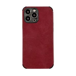 เคสโทรศัพท์หนัง lambskin สำหรับ iPhone 15 14 13 12 11 PRO MAX MINI X XS XR เคสซิลิโคนนิ่มสีทึบ - Product Image 5