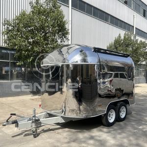 Chariot de hot-dogs en acier inoxydable bar à crème glacée mobile burger camion de nourriture remorque de nourriture - Product Image 4