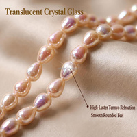 Perles en verre de riz à fort lustre de 6-9 mm, perles en vrac en forme de goutte d'eau pour la fabrication de colliers, bracelets et bijoux DIY