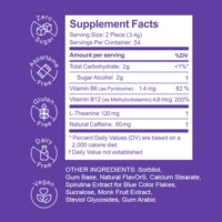 Supplément alimentaire énergétique pour adultes de marque propre Chewing-gum aromatisé à la menthe Aide à stimuler l'énergie et la concentration