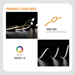 5 m/cuộn không có điện áp thả liên tục hiện tại 480led <span class=keywords><strong>COB</strong></span> <span class=keywords><strong>LED</strong></span> Strip ánh sáng 10 mét 24V 10 wát/mét trắng ấm lạnh trắng linh hoạt <span class=keywords><strong>COB</strong></span> <span class=keywords><strong>LED</strong></span> Strip - Product Image 3