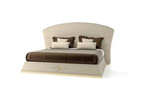 Extravagantes camas dobles italianas diseño geométrico Villa cuero cabecero Queen King Size dormitorio sala de estar cama de Hotel - Product Image 3