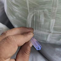 Junta de Goma Transparente/Negra de Vinilo EPDM para Fijación de Vidrio de 4, 5 y 6 mm, Cuña de Goma, Junta de Canal en U