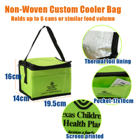 Sacs isothermes en gros avec doublure en aluminium pour 6 canettes, sacs isothermes à 3 couches, sacs de livraison alimentaire isolés USA