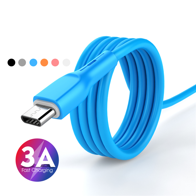 3A Type C USB Cable for iPhone Liquid Soft Silicone Micro Charger Data Cord Super Fast Charge Charging Wire