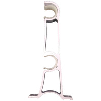 Asta per Tende in Stile Nordico, Lega di Alluminio Rinforzata, Montaggio Laterale, Doppio Supporto, Accessori