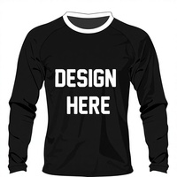 T-shirts à manches longues personnalisables en gros pour hommes, t-shirts de golf en coton piqué vierge