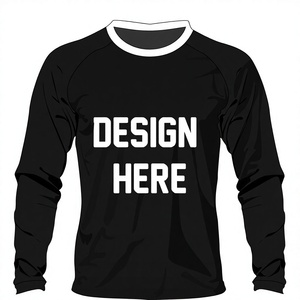 T-shirts à manches longues personnalisables en gros pour hommes, t-shirts de golf en coton piqué vierge - Product Image 6