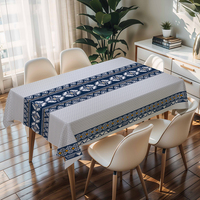 Nappe de table rectangulaire florale RNPT, nappe en PVC pour cérémonie, banquet, événement