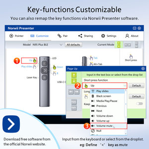 2025趋势演示指针2.4GHz射频N95 Plus/BLE可充电无线演示器，带usb-a & <span class=keywords><strong>C</strong></span>接收器 - Product Image 6