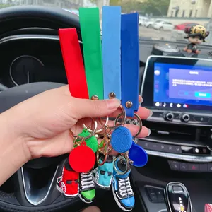 נעל Keychain 3D מיני גומי PVC כדורסל sneaker מותאם אישית אישית לוגו