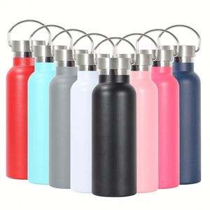 Double Wall Stainless Steel Lid Middle Mouth Water Bottle 24oz 32oz <b>Drink</b> Bottle Stay Cold <b>Hot</b> Selling Vacuum - Product Image 1