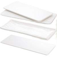 Assiettes rectangulaires en mélamine blanches de haute qualité, bon marché et en gros, pour la maison, l'hôtel, le restaurant et la restauration