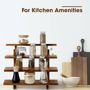 Support de buffet à desserts à 4 étages, tour en bois, plateaux de service alimentaire, support à cupcakes à 3 niveaux <span class=keywords><strong>pour</strong></span> la décoration de fête - Product Image 5