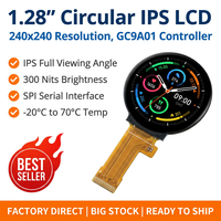 Module d'affichage LCD TFT rond, écran circulaire IPS, interface SPI, affichage haute luminosité pour montre intelligente, équipement industriel