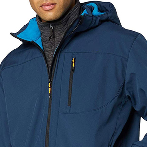 Men's Winter Custom Size Waterproof Windproof Breathable Hooded Zipper Soft Shell <b>Jacket</b> OEM Service for Hiking & <b>Casual</b> Wear - Product Image 4