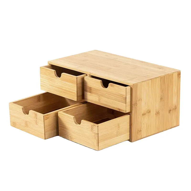 4 выдвижных ящиков стола аккуратный контейнер под элемент питания 2 яруса стол и органайзеры Бамбуковый стол органайзер с выдвижными ящиками