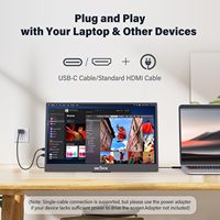 Moniteur portable 15,6 pouces 2K QHD 2560x1440 IPS 120Hz HDR 100 SRGB Écran mat pour ordinateur portable de jeu Mac