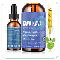 Ausreson OEM Kava Kava Racine Extrait Liquide 70% Gouttes Ashwagandha Supplément Boissons Kava Goutte pour Sommeil Calme et Soulagement du Stress