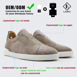 Fabricants de chaussures de sport personnalisées LANCI OEM, chaussures en cuir décontractées pour hommes, baskets personnalisées, boîte à chaussures de luxe - Product Image 2
