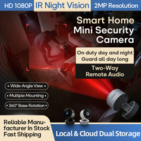 Caméra de surveillance intelligente IP HD 1080P CWISION pour la maison, surveillance des animaux domestiques et des bébés, caméra intérieure sans fil WIFI, mini caméra de surveillance avec batterie intégrée