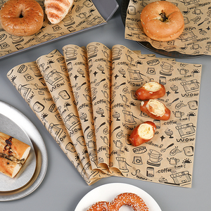 Tùy Chỉnh Bánh Sandwich Giấy Gói Với Logo In Ấn Phân Hủy Sinh Học Cấp Thực Phẩm Giấy Gói Giấy Nướng - Product Image 1