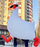 Modèle géant gonflable de canard ou d'oie blanc pour extérieur, sculpture d'animal de ferme avec logo personnalisé pour festival/publicité, décoration événementielle ou aquatique