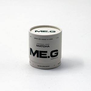 Emballage en tube de papier biodégradable personnalisé de qualité alimentaire, emballage composite en papier pour les feuilles de thé, le matcha en poudre - Product Image 1