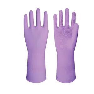 OEM耐用重型食品服务手套清洁乳胶橡胶手套用于洗涤厨房浴室卫生间清洁用途