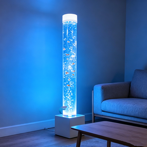 Lampe de sol à colonne d'eau en acrylique LED, à bulles, avec changement de couleur RGB, tube à bulles pour poissons, lumière d'ambiance pour la maison, le hall d'hôtel, la décoration - Product Image 2