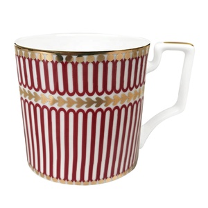 European-style Red Bone China Plate Set Coffee Set Cup Plate Set - Product Image 2
