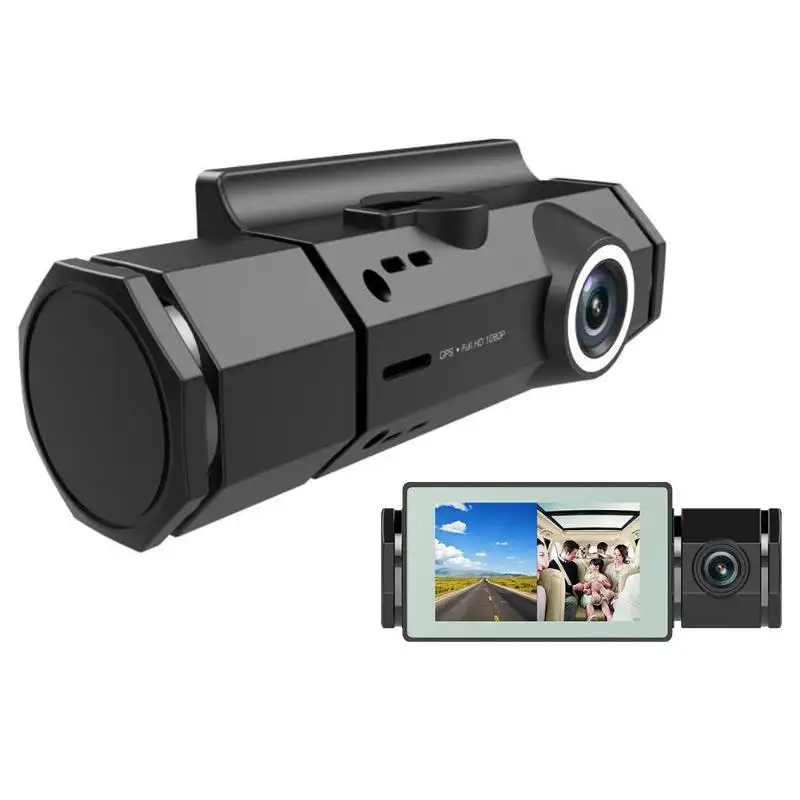 كامل HD 1080P للكشف عن الرادار داش كاميرا السيارة مزودة بجهاز تسجيل فيديو G-الاستشعار عدسة مزدوجة الجبهة السيارات الداخلية سيارة كاميرا gps carblackbox