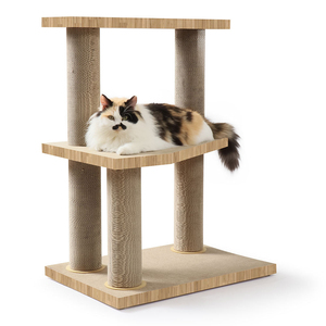 Wholesale Quality Cat Trees Fashionable Indoor Bamboo Scratcher Luxury Cat House <b>Tower</b> Large Cats Sustainable Kittens Carton - Product Image 4
