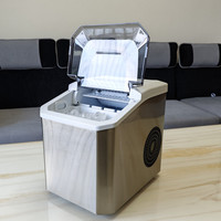Machine à glaçons en forme de galets, portable, pour comptoir, machine à glaçons en forme de galets, auto-nettoyante, en acier inoxydable, glaçons croquants