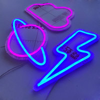 Lampe de salle de jeux géante personnalisée amusante avec un chien diabolique, néon LED, dessin animé kawaii, personnage d'anime, art mural, enseigne au néon pour la décoration de la chambre d'enfant, cadeaux