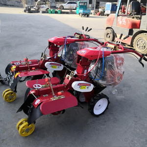 Multifunctional Farm <b>Cultivator</b> Gasoline Power Tiller Red 4 Wheel Drive For Plowing And Weeding - Product Image 2