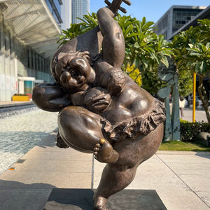 Escultura de Bronce Personalizada de Fábrica a Tamaño Real de Pareja Bailando, <span class=keywords><strong>Bailarina</strong></span> de Ballet, Dama de la Aldea del Baile, Mujer Gorda <span class=keywords><strong>Famosa</strong></span> - Product Image 5
