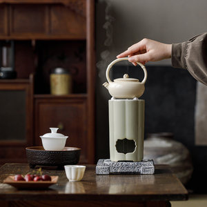 Guanlan Ceramic Charcoal <b>Stove</b> With Kettle Portable Outdoor Tea Maker For Camping And Indoor Use - Product Image 2