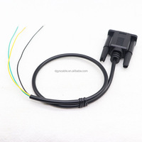 Cable Serie Rs232 DB9P Macho a Cable ABIERTO NEGRO