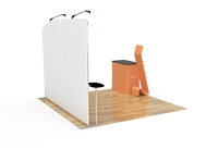 Mur d'images portable personnalisé de 3 m en tissu tendu imprimé par sublimation, avec cadre en aluminium, pour stand photo et salon professionnel