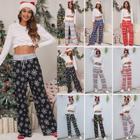 Pantalon de pyjama décontracté en coton pour femme Wingtumarket – Tenue de nuit et de maison pour Noël